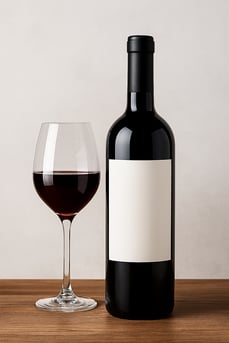 ETIQUETA EN BLANCO CON COPA